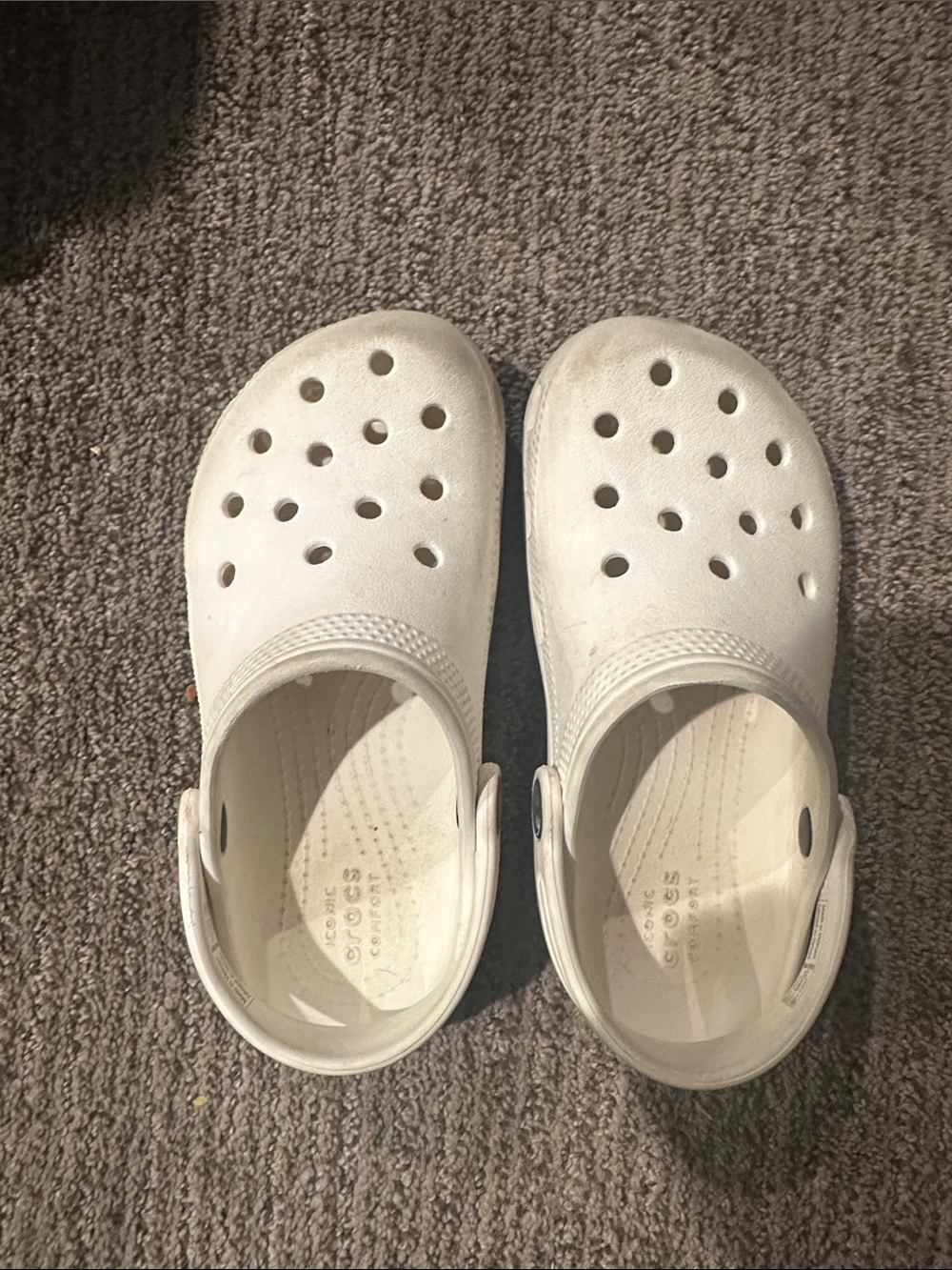 CROCS Kids White Classic Clog Sandals